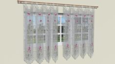 Crochet lace curtains 3D Model