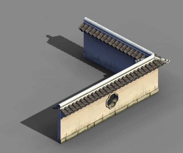 River Yang City – a small wall -04 3D Model