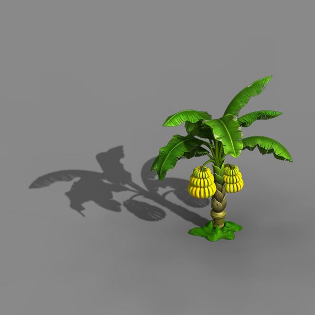 Empty mulberry – banana tree 01 3D Model