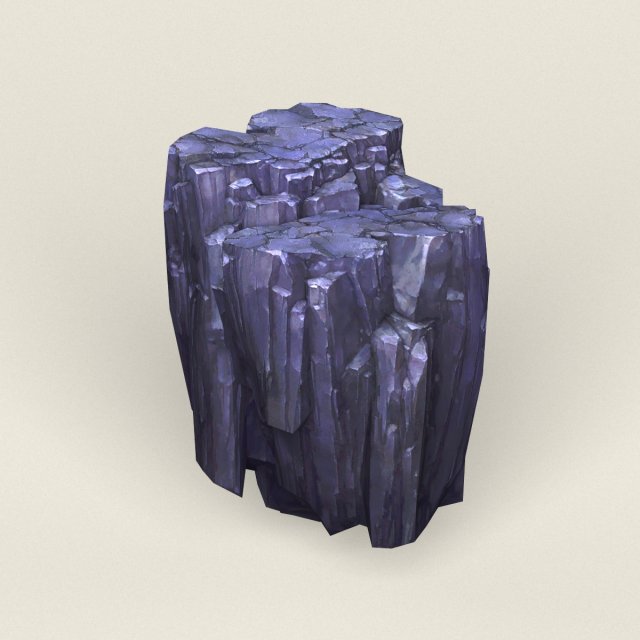 Low Poly Stone Rock 07 3D Model
