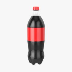 Plastic bottle with drink 3D Model