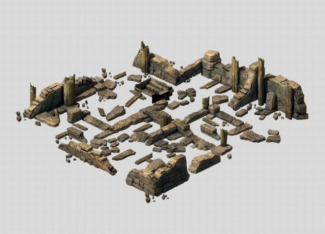 Sennard Hills – Building Ruin 02 3D Model