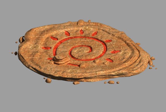 Desert – Mountain – Wind Stone 15 3D Model