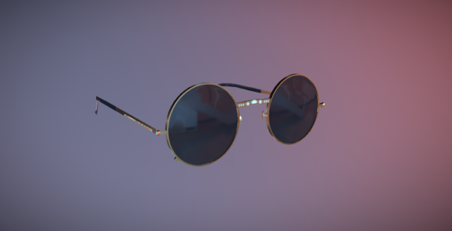 Sunglasses Retro 3D Model