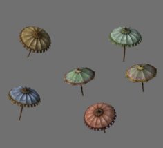 Journey to the West – cloth umbrella 3D Model
