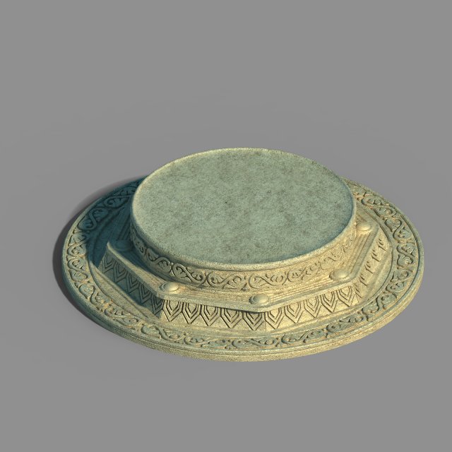 Stone – Round base 3D Model