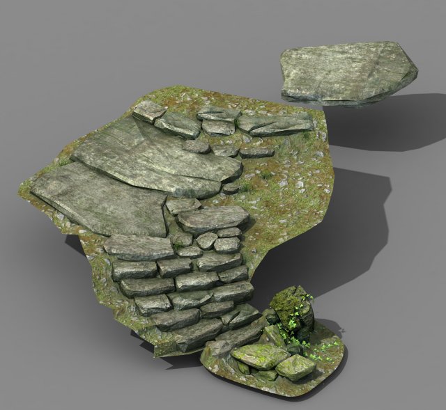 New Village – stone steps 04 3D Model