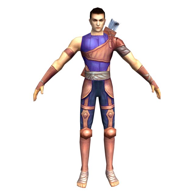 Game 3D Character – Male Archer 01 3D Model