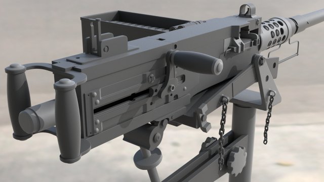 Browning M2 – High Poly 3D Model