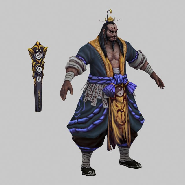 Low poly 3D characters – Taoist 06 3D Model