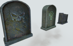 Spooky tombstone 3D Model