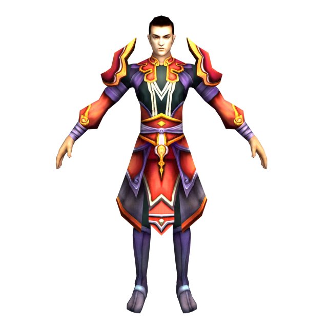 Game 3D Character – Male Taoist 04 3D Model