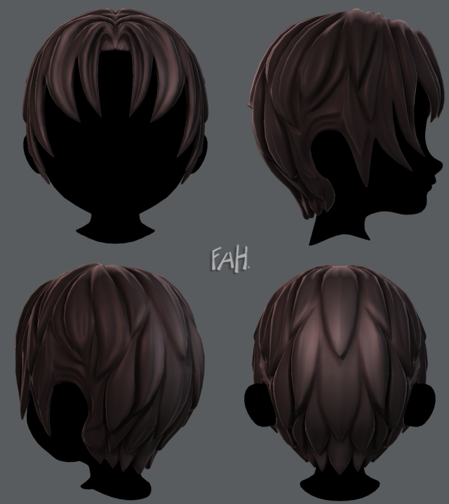 ArtStation  3D hair styles for games