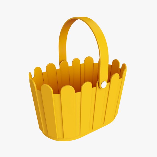 Plastic basket with handle 3D Model