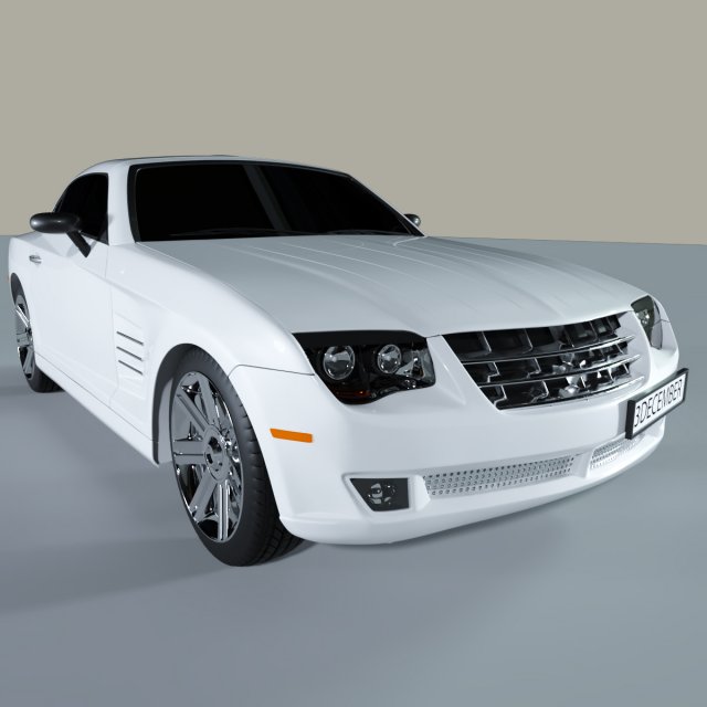Sport Car White 3D Model