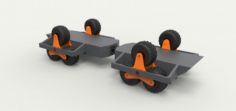 Chassis with Terrastar wheel system 3D Model