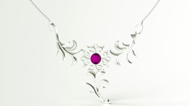 Silver necklace 3D Model