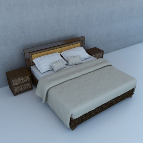 Traditional Moroccan Bed 3D Model