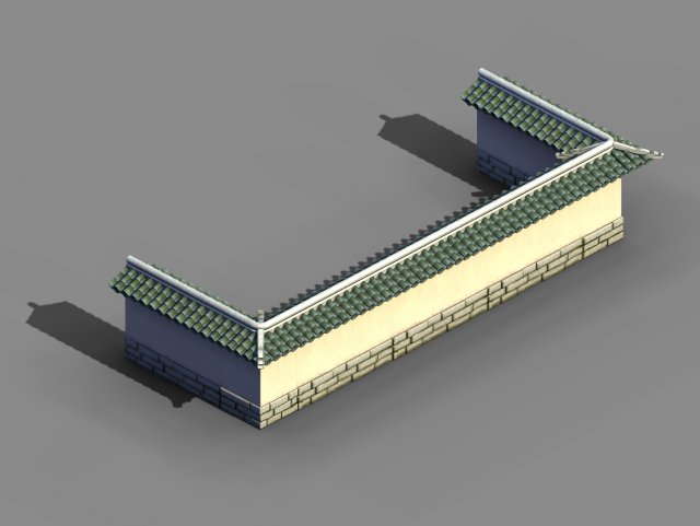 River Yang City – a small wall -01 3D Model