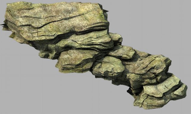 Huangguoshu Falls – stone steps 02 3D Model