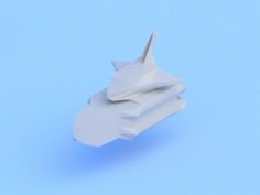 Space ship with space shuttle 3D Model
