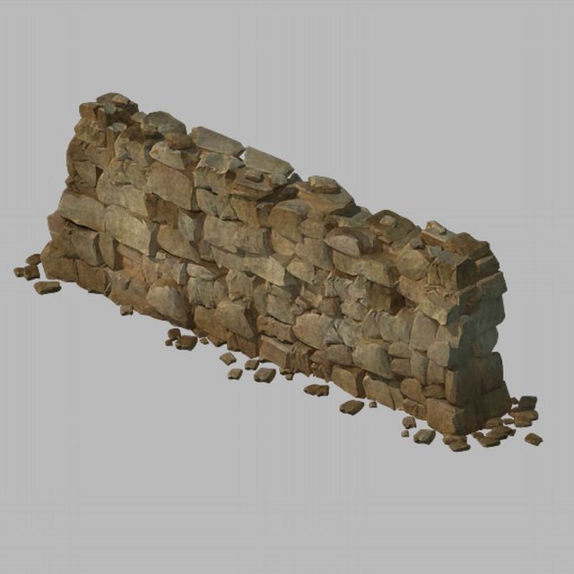 Water caravan – stone wall 3D Model