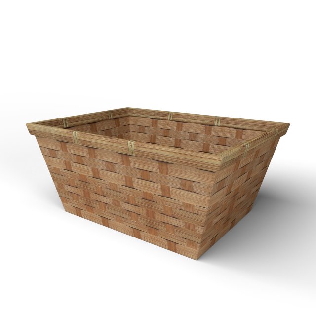 3D Wood Basket Decoration model 3D Model