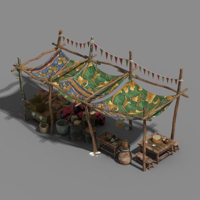 Universal objects – Prairie – stalls 03 3D Model