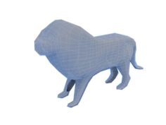 Low poly lion 3D Model