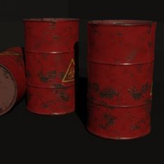 Dirty Barrel						 Free 3D Model