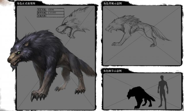 Low poly 3D Monster – Dark Wolf 3D Model