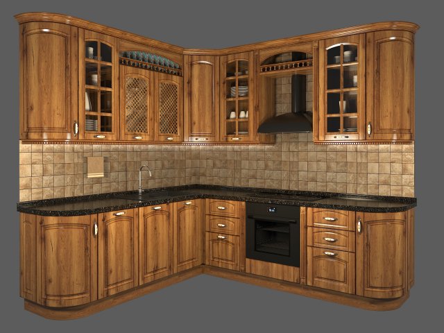Classic Kitchen Design 3D Model