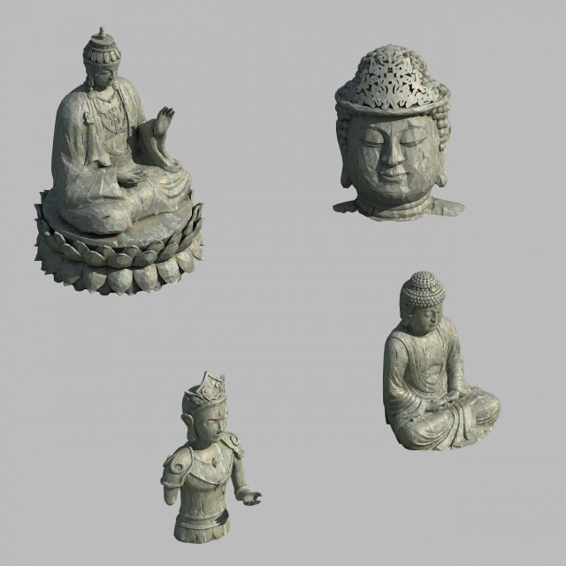 Sculpture – Pool Buddha 12 3D Model