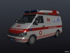 Russian Ambulance car 3D Model