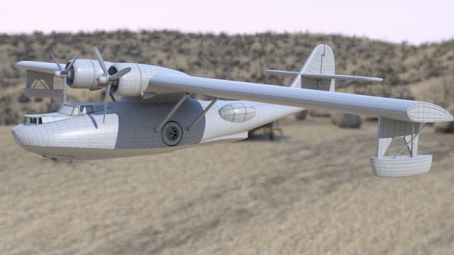 Consolidated PBY Catalina Flying Boat 3D Model