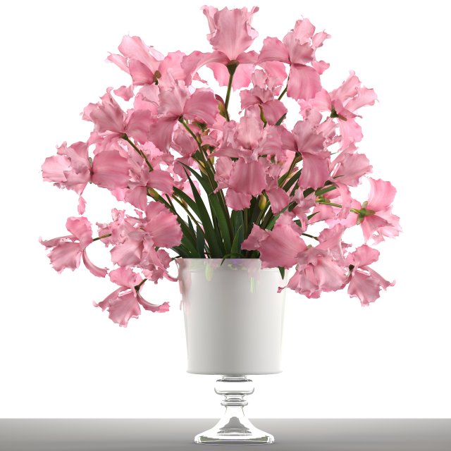 Bouquet of pink flowers 3D Model