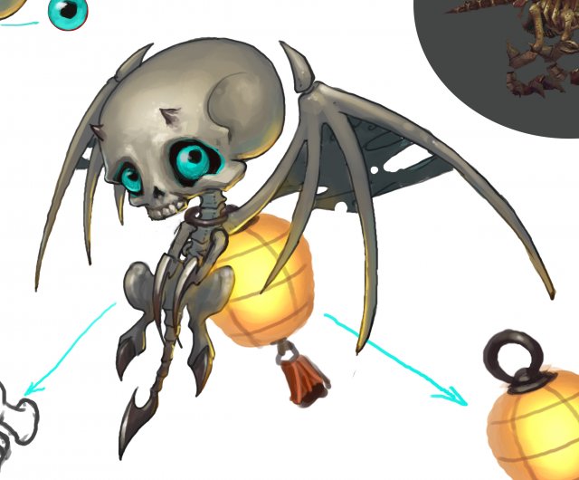 Low poly 3D Monster – Little Bone 02 3D Model
