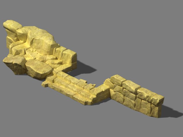 City – Stone Ladder 3D Model