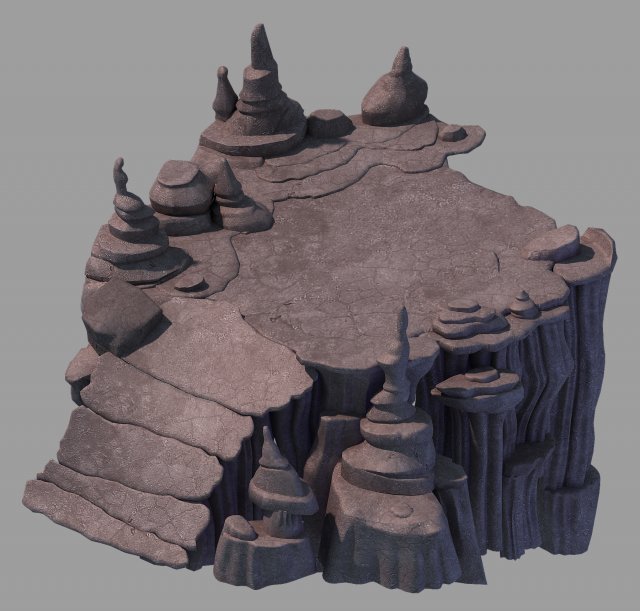 Mountain – Slope – Stone 03 3D Model