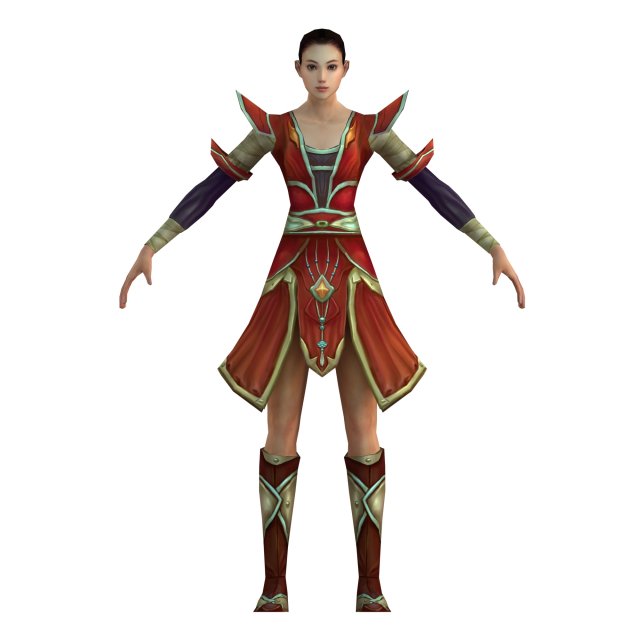 Game 3D Character – Female Taoist 03 3D Model