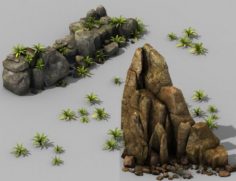 Brutal tribal – stone group 3D Model