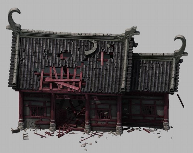 Tongtianhe – broken house 01 3D Model