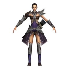 Game 3D Character – Female Archer 04 3D Model