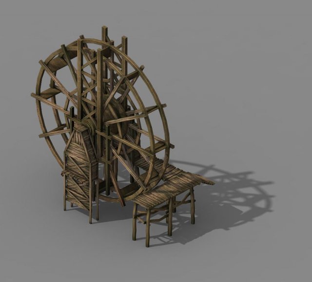 New Village – water windmill 3D Model