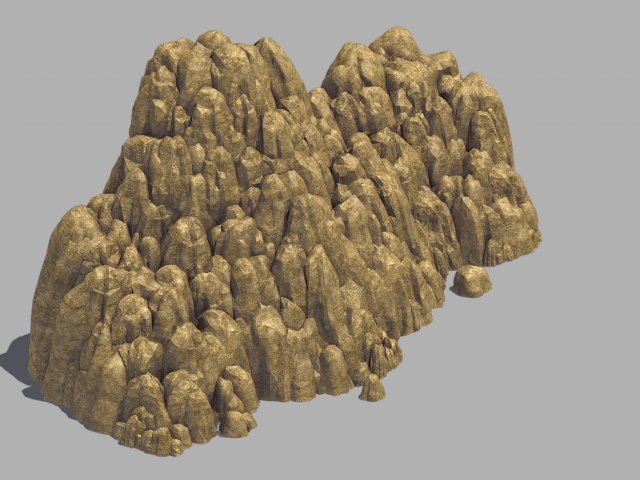 Mountain – Stone – Rock Wall 09 3D Model