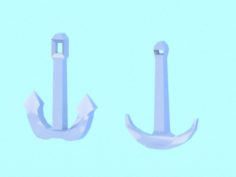 Low poly anchors Free 3D Model