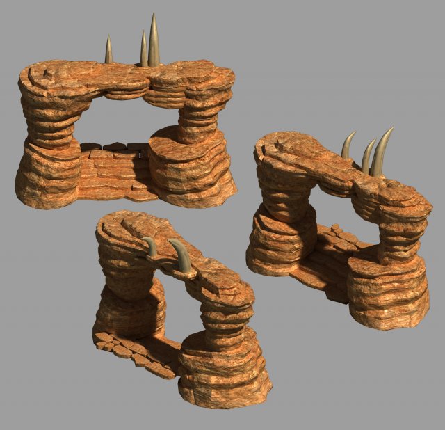 Desert – Mountain – Wind Stone 12 3D Model