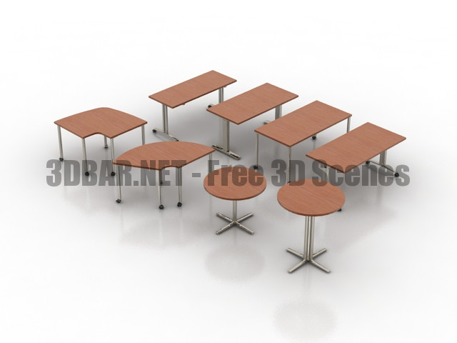 Herman Miller HMI Everywhere Table Conference 3D Collection