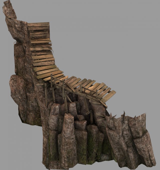 Brutal tribal – mountain plank road 3D Model