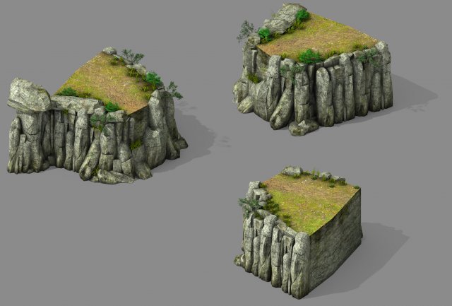 Explore the mountains – the cliff 02 3D Model